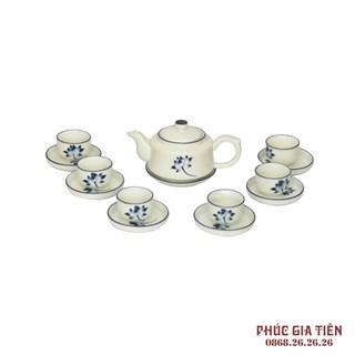 Bộ ấm chén hoa sen tràm